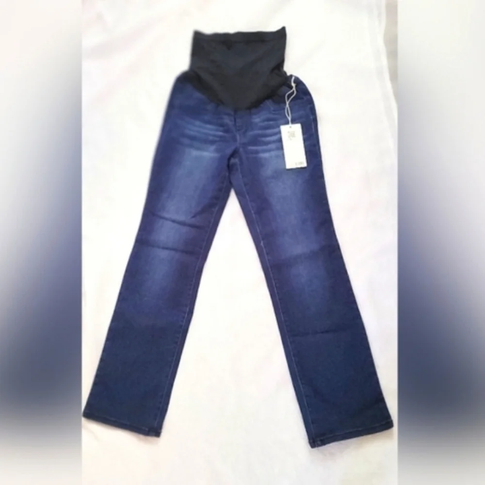 NWT! Denim Chic Summer Lanie Stretch Maternity Women's Slim Strait Jean Size 6 - Picture 14 of 17